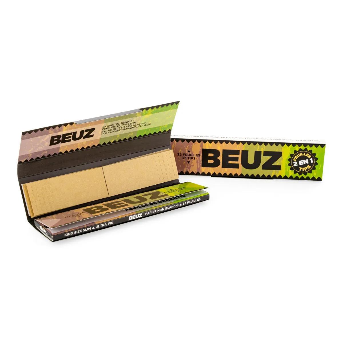 BEUZ nebělené papírky King Size Slim + filtry