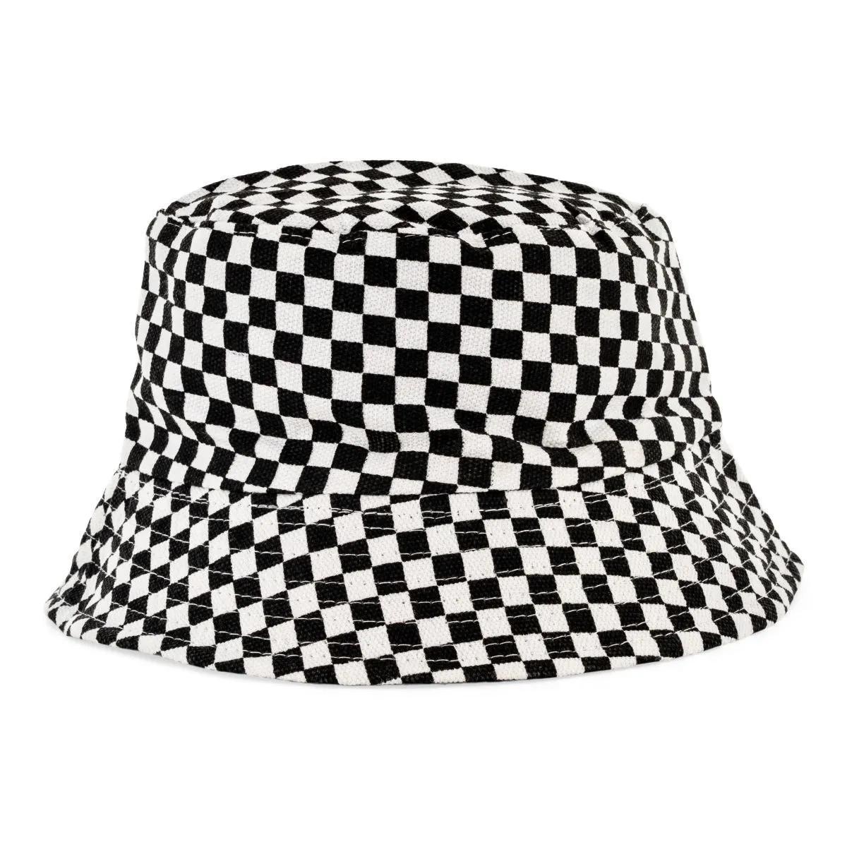 Kostkovaný klobouk bucket