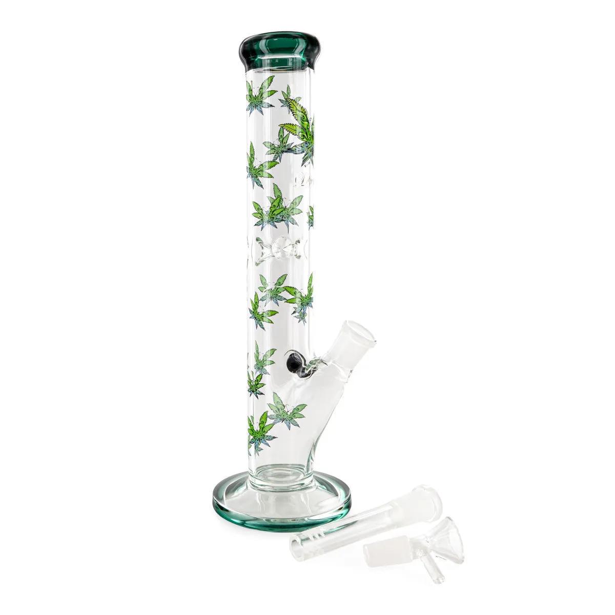 Leaffly Cylinder Ice Bong skleněný bong s ledovou komorou