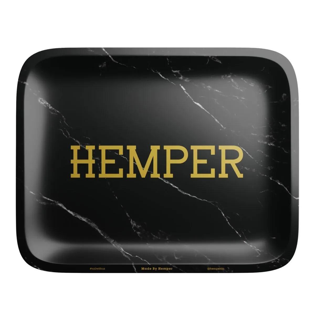 Hemper Luxe Black Marble Rolling Tray