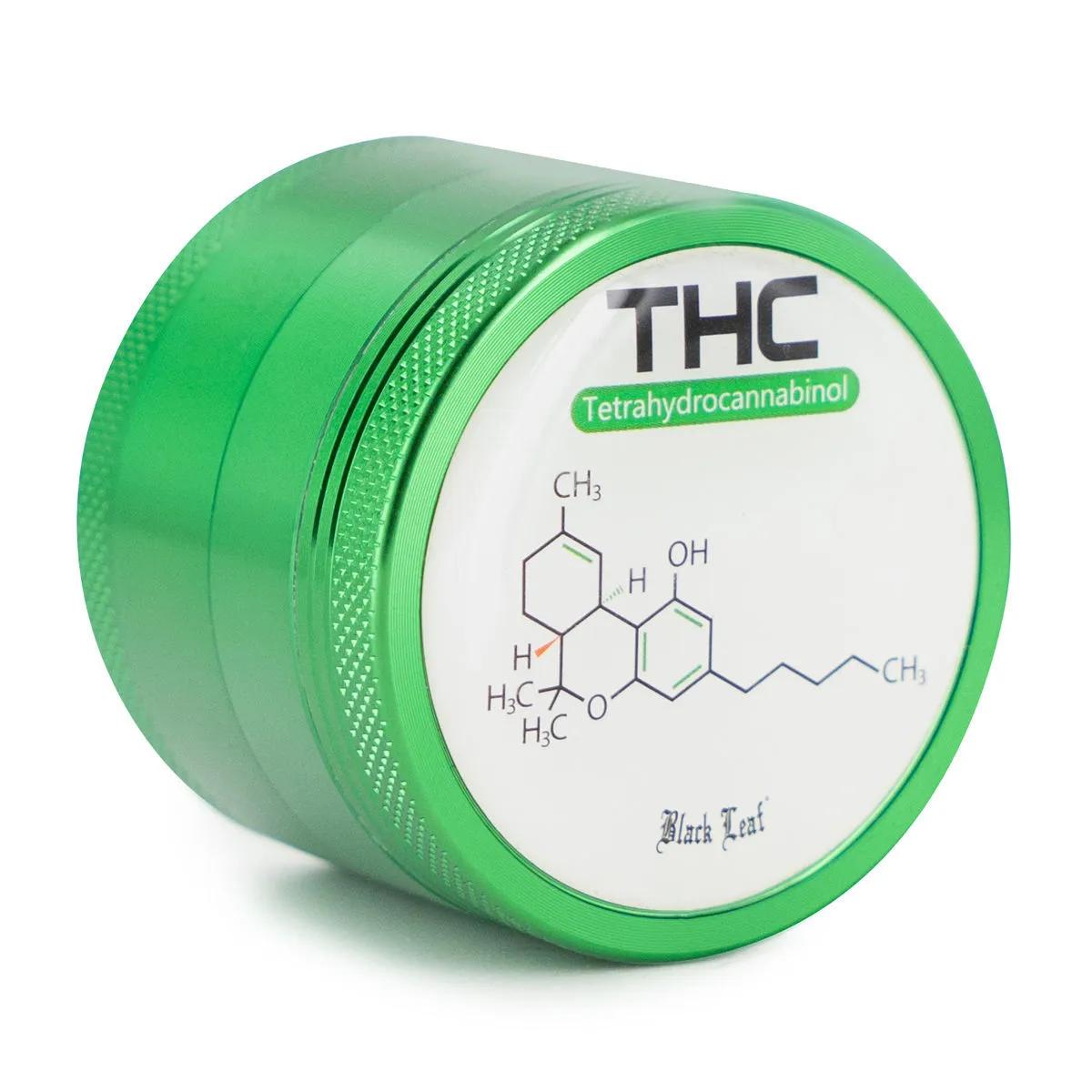 Kovová drtička Black Leaf THC
