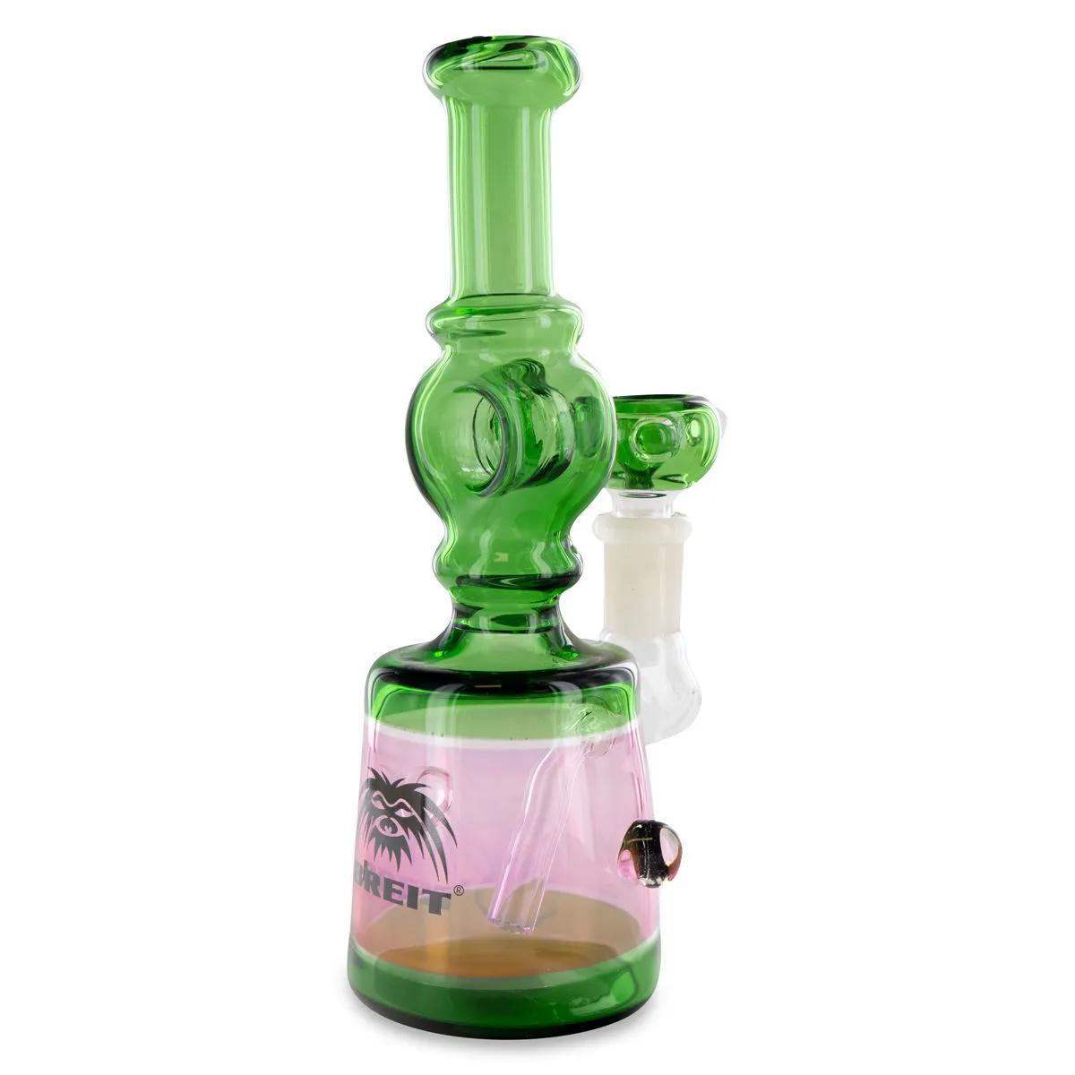 Mini skleněný bong s push kotlíkem Breit
