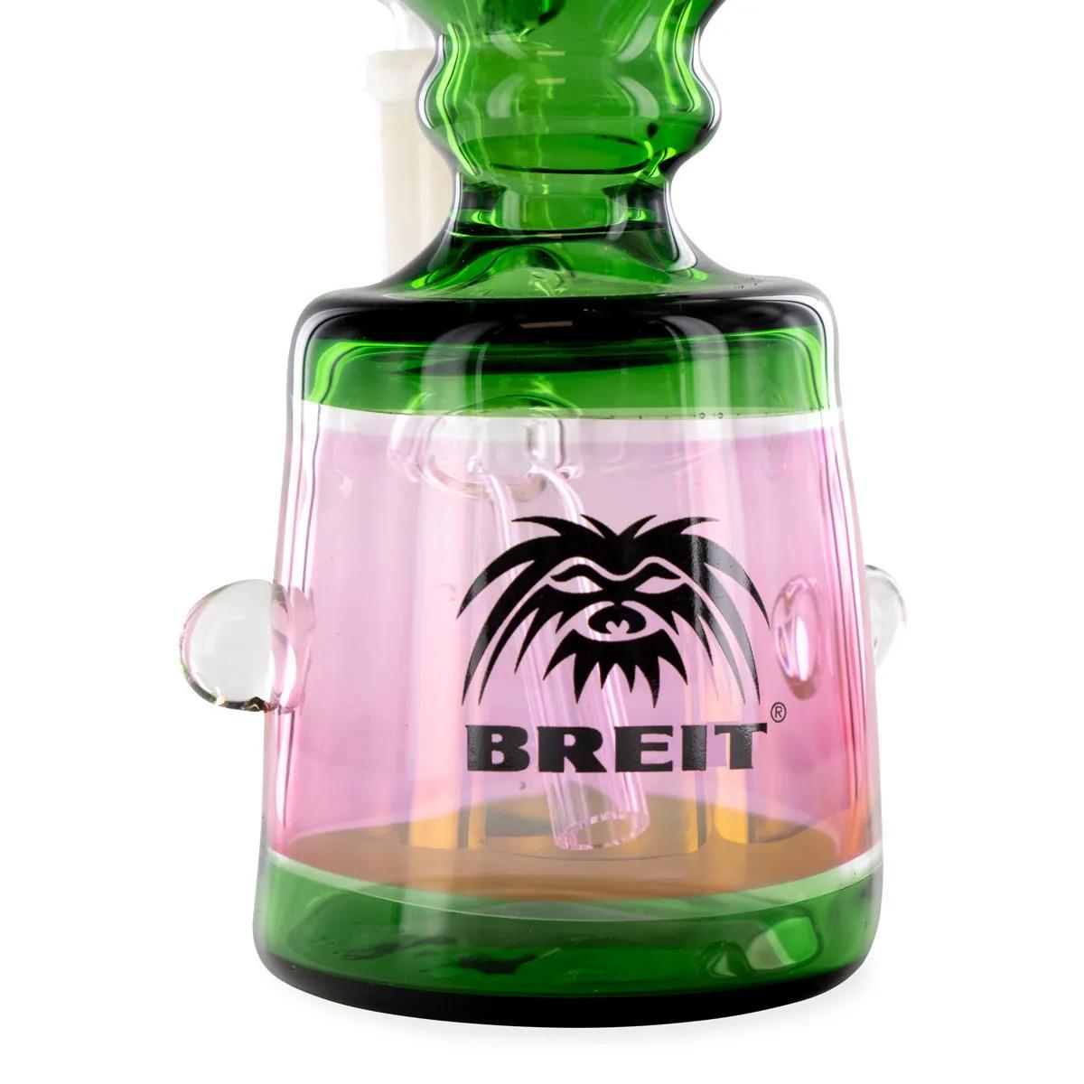 Mini skleněný bong s push kotlíkem Breit