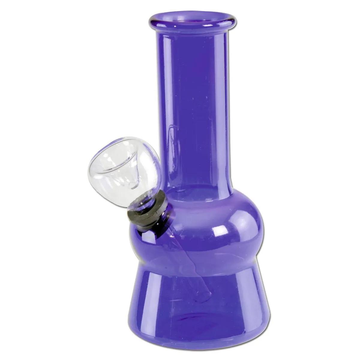 Mini průhledný skleněný bong