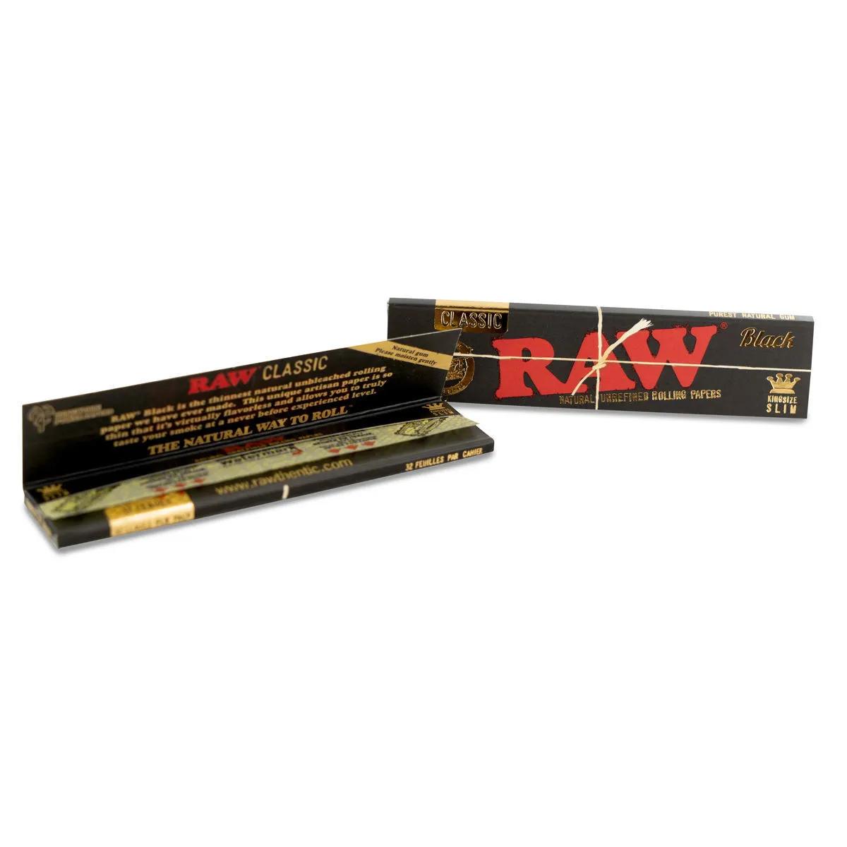 RAW 'Black' papírky King Size Slim