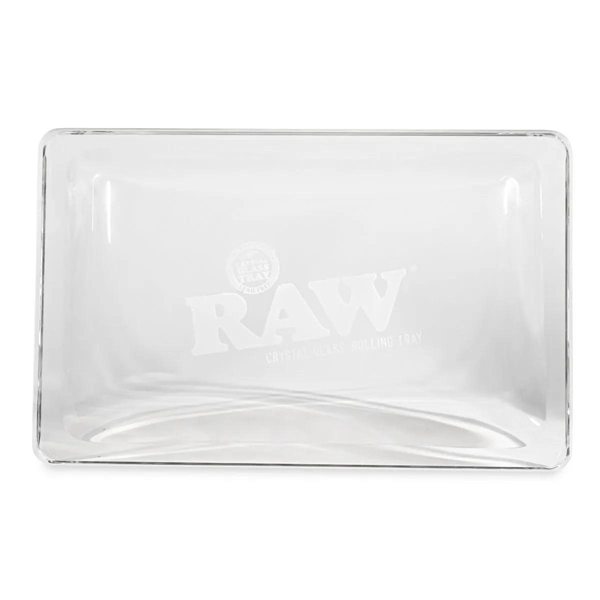 RAW Crystal Glass Rolling Tray - skleněný tácek na balení