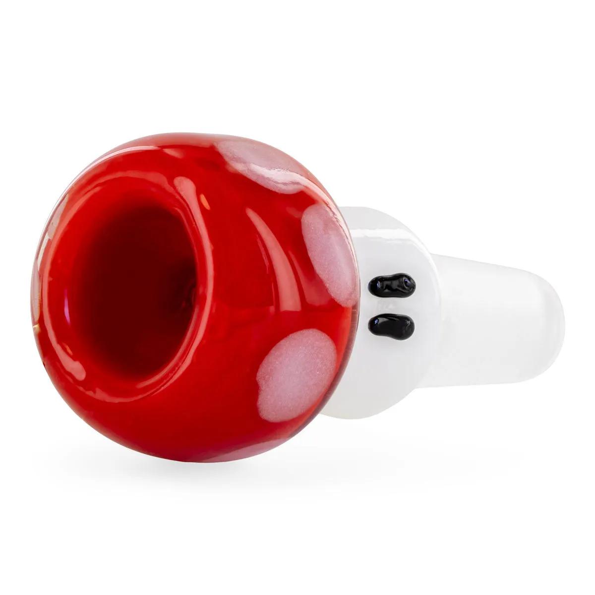 Kotlík Red Mushroom Bowl Empire Glassworks