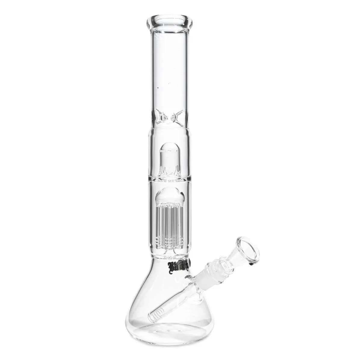 Black Leaf skleněný bong s perkolátorem a kopulovým difuzorem