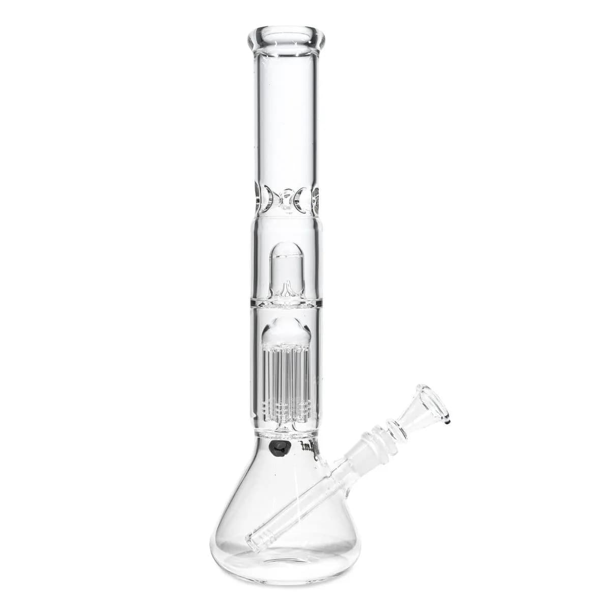Black Leaf skleněný bong s perkolátorem a kopulovým difuzorem