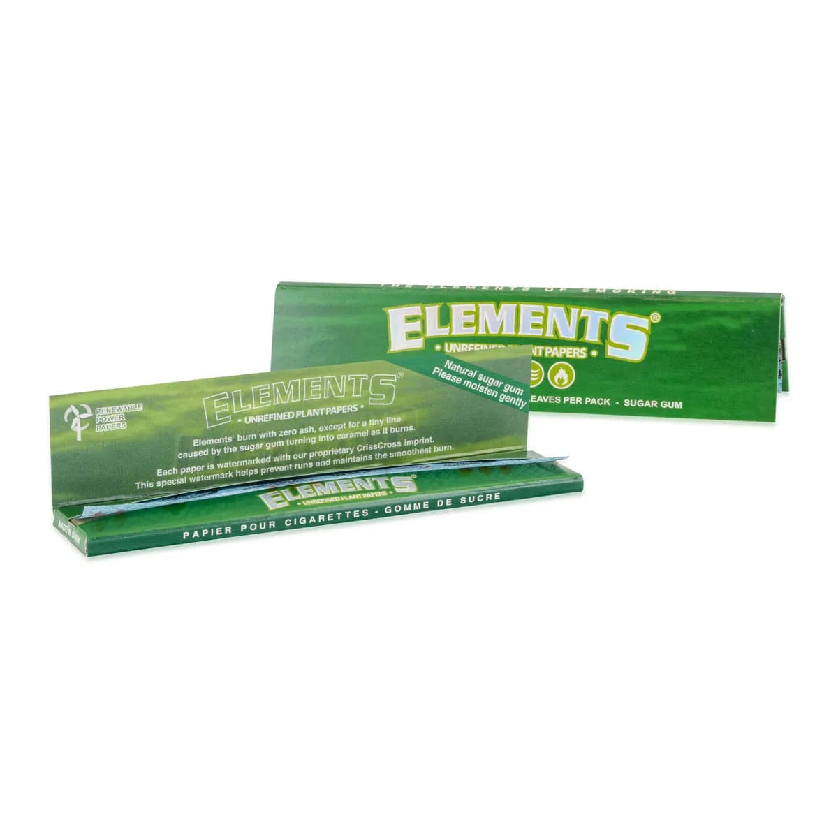 Elements King Size Slim rostlinné papírky