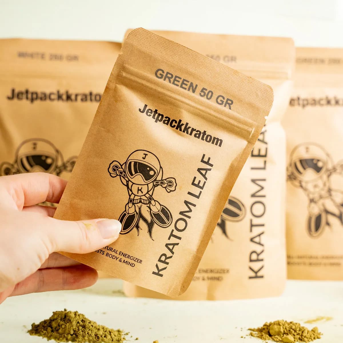 Jetpackkratom Kratom zelený prášek