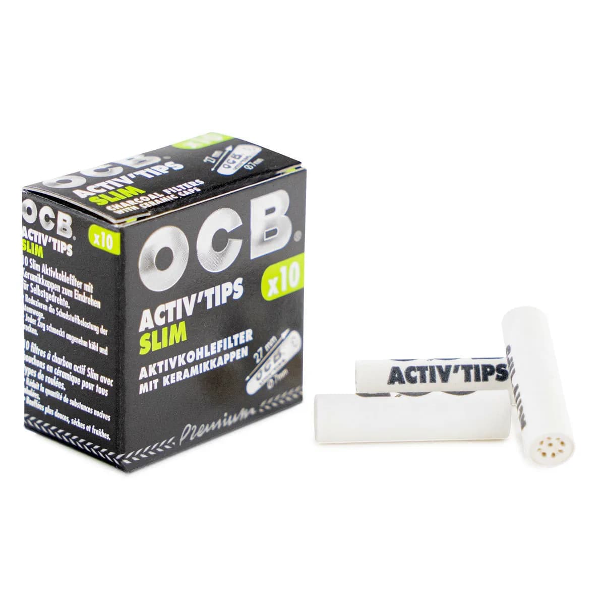OCB Activ'Tips Slim filtry s aktivním uhlím