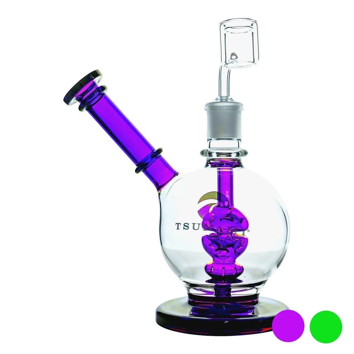 Dab rig Shower Head s boční krkovicí 8″ (Tsunami Glass)