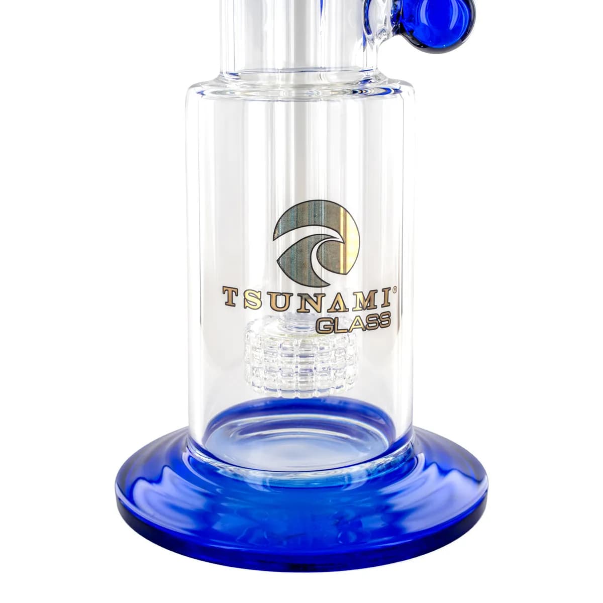 Dab Rig s bočním hrdlem a showerhead perkolátorem 10'' (Tsunami Glass)