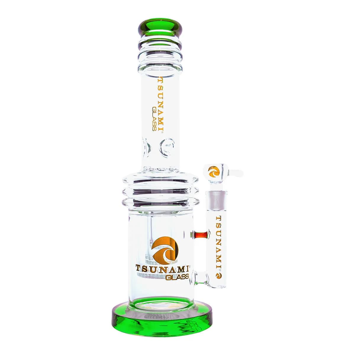 Bong Triple Honeycomb Heart Perc 17'' (Tsunami Glass)