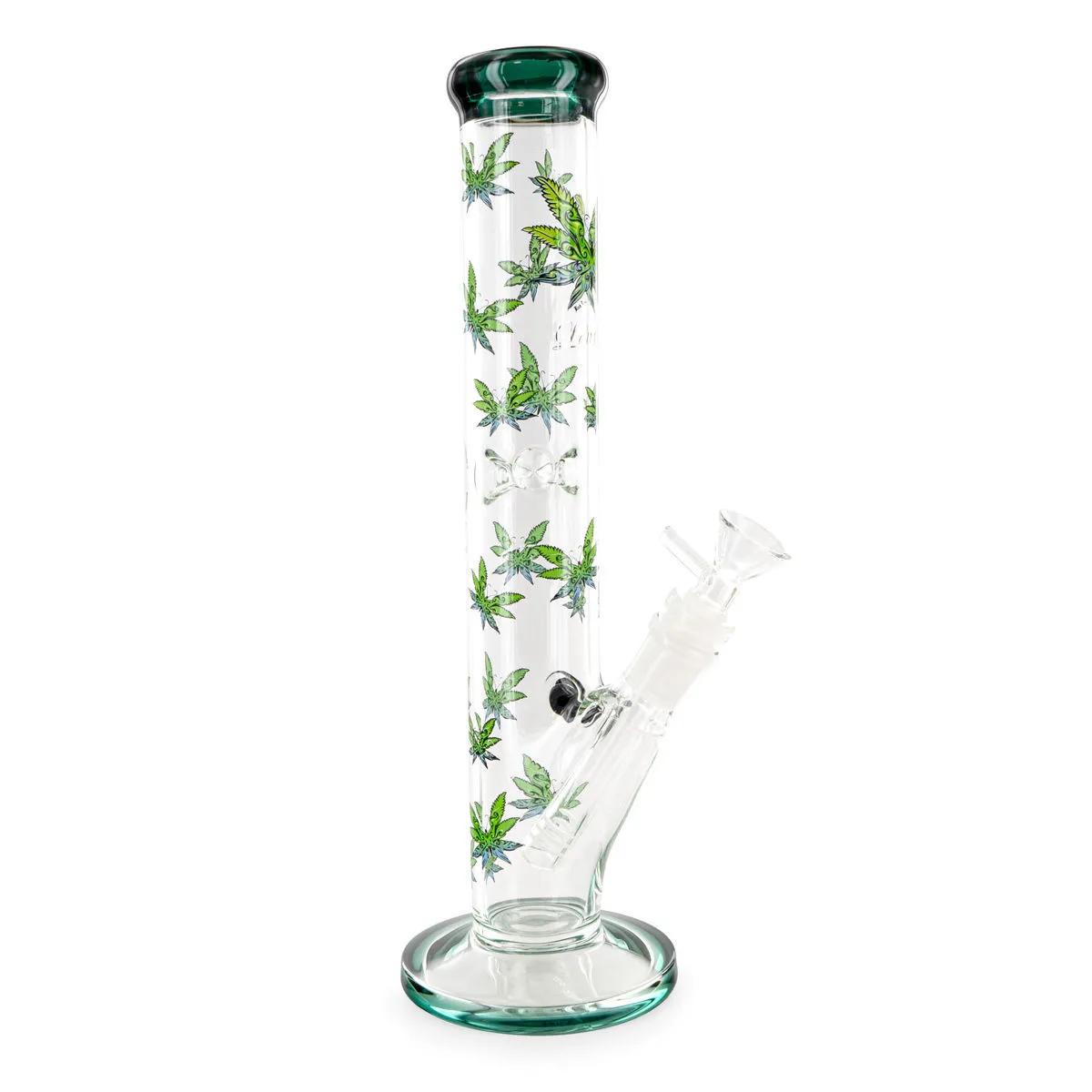 Leaffly Cylinder Ice Bong skleněný bong s ledovou komorou